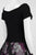 Decode 1.8 - Short Sleeves Floral Print A-Line Dress 183770 in Purple and Black