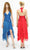 La Femme - 11906 High Low Halter Prom Dress In Blue and Red