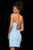 Sherri Hill - 53071 Strapless Neoprene Short Sheath Dress In Blue