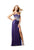 Terani Couture - DL168 Embellished Sweetheart Sheath Dress With Slit In Purple