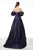 Jovani - 3986 Strapless Taffeta Ballgown with Bubble Sleeves In Purple