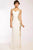 JVN99392 Sheer Paneled Gilt Embroidered Gown