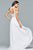 10006 Lace Appliqued Illusion Midriff Gown