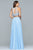 Faviana - s10061 Beaded Two-Piece Chiffon A-line Gown in Blue