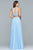 Faviana Beaded Two-Piece Chiffon A-line Gown s10061 in Blue