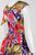Donna Morgan  - D4025M Tie-Back Fit and Flare Print Dress in Floral and Multi-Color