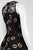 Donna Morgan - D4864M Floral Embroidered A-line Dress in Black and Multi-Color