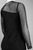 Donna Ricco - 8438320M Illusion Sleeve Textured Dress in Black