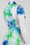 Donna Ricco - DR21301JP Collared Button Floral Short Sleeve Dress in White, Blue and Green