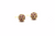 Amethyst Origami Sphere Ball Stud Earrings in 18K Rose Gold