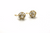 Amethyst Origami Sphere Ball Stud Earrings in 18K Rose Gold