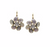 London Blue Topaz and Rainbow Moonstone Flower Earrings in 18k Yellow Gold