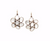 London Blue Topaz and Rainbow Moonstone Flower Earrings in 18k Yellow Gold