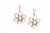 London Blue Topaz and Rainbow Moonstone Flower Earrings in 18k Yellow Gold