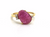 Blue Topaz and White Topaz Ring In 18K Yellow Gold
