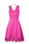 Donna Ricco - DR30919 Sleeveless V Neck Crochet Hem Scuba Dress in Pink