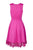Donna Ricco - DR30919 Sleeveless V Neck Crochet Hem Scuba Dress in Pink