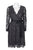 Donna Ricco - DR50346 Floral Lace Long Sleeve Sheath Dress In Black and Gray