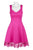 Donna Ricco - DR50624 Sleeveless V Neck Woven lace Hem A-line Dress In Pink