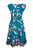 Donna Ricco - DR50916 Floral Printed Bateau Scuba A-line Dress In Green and Multi-Color