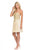 Lenovia - 8110 Gold Embroidered Strapless Cocktail Dress In Neutral and Gold