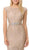 Lenovia - Lace Cap Sleeve Jewel Neck Mermaid Dress 5199 In Neutral