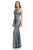 Lenovia - 5193 Metallic Fitted Jewel Mermaid Evening Gown In Black and Silver