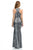 Lenovia - 5193 Metallic Fitted Jewel Mermaid Evening Gown In Black and Silver