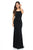 Lenovia - 5194 Off Shoulder Mermaid Long Formal Dress with Train In Black