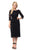 Lenovia - 5185 Quarter Length Sheer Rose Lace Peplum Dress