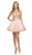 Lenovia - 8101 Gold Embroidered Applique Illusion Neckline Cocktail Dress