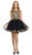 Lenovia - 8101 Gold Embroidered Applique Illusion Neckline Cocktail Dress