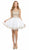 Lenovia - 8101 Gold Embroidered Applique Illusion Neckline Cocktail Dress