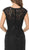 Lenovia - Floral Lace Scoop Evening Gown 5131 In Black