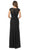 Lenovia - Floral Lace Scoop Evening Gown 5131 In Black