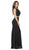 Lenovia - Floral Lace Scoop Evening Gown 5131 In Black