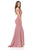 Lenovia - 5194 Off Shoulder Mermaid Long Formal Dress with Train In Purple and Pink