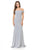 Lenovia - 5194 Off Shoulder Mermaid Long Formal Dress with Train In Silver