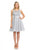 Lenovia - 8120 Illusion Jewel Ballerina Cocktail Dress In Silver