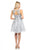 Lenovia - 8120 Illusion Jewel Ballerina Cocktail Dress In Silver