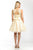 Lenovia - 8120 Illusion Jewel Ballerina Cocktail Dress In Neutral