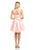 Lenovia - 8120 Illusion Jewel Ballerina Cocktail Dress In Pink