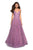 La Femme - 27463 Lace Deep Sweetheart Tulle Ballgown In Purple
