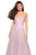 La Femme - 27608 Rhinestone Embellished V-Neck Gown In Purple