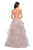 La Femme - Lace Embellished V-Neck Ruffled Dress 27579 - 1 pc Dusty Mauve In Size 2 Available