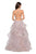 La Femme - 27579 Lace Embellished V-Neck Ruffled Dress In Purple