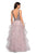 La Femme Gigi - 27649 Beaded Plunging V-Neck Tiered Gown In Pink