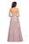 La Femme Gigi - 27731 Floral Embroidered Sweetheart Dress In Pink