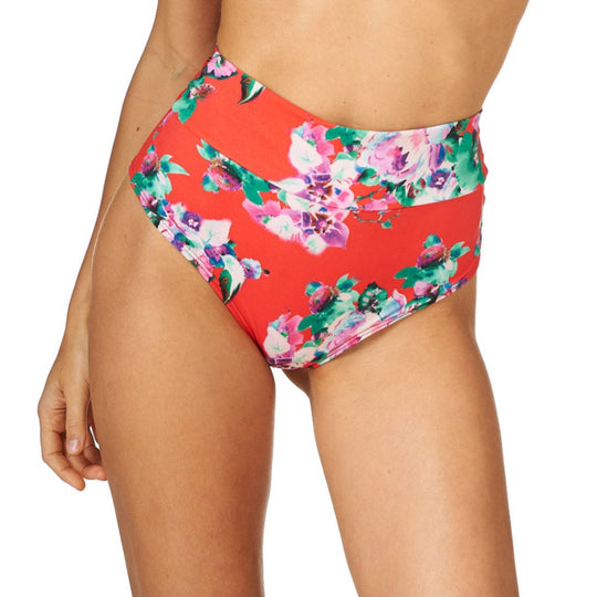 Red Floral High Rise Bottom