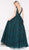 Colors Dress - 2019 Plunging Sleeveless Lace Ballgown in Green